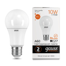 23210 Лампа Gauss Elementary LED A60 E27 10W 2700K 1/40